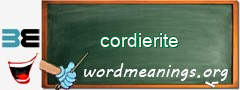 WordMeaning blackboard for cordierite